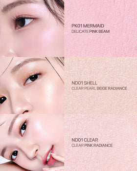 2aN highlighter inside a makeup bag in lifestyle scene conveying everyday use