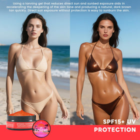 2Bmagic applied on forearm demonstrating immediate bronzing effect
