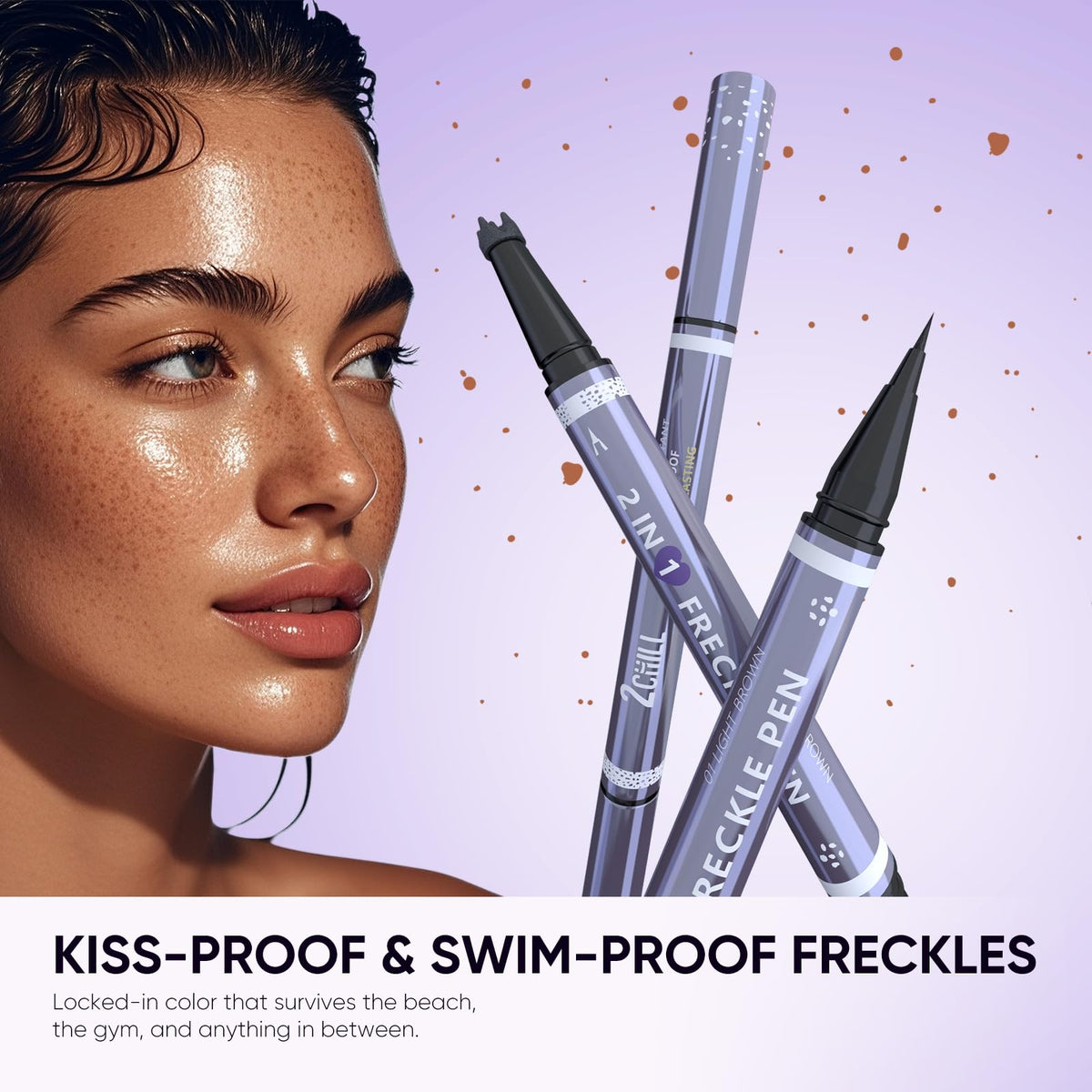 2CHILL brow tip drawing fine hair-like strokes for natural eyebrow definition
