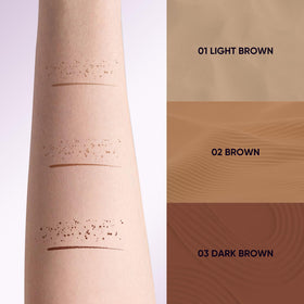 2CHILL dual-ended close-up displaying freckle stamp and brow precision tip benefit