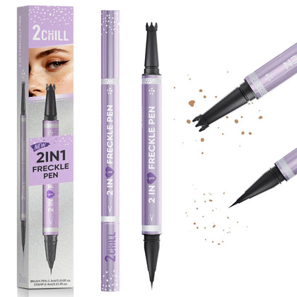2CHILL freckle pen front view showing compact design and shade 02 Brown