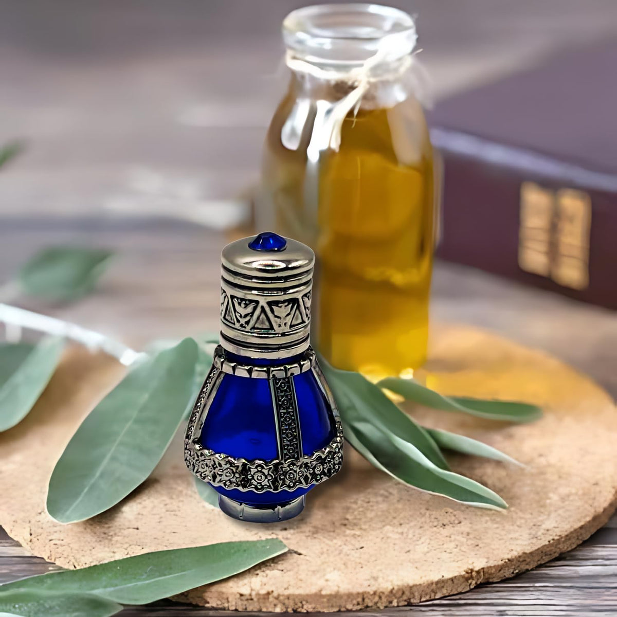 3 Arches USA vial on a prayer altar conveying ritual use and calm ambience