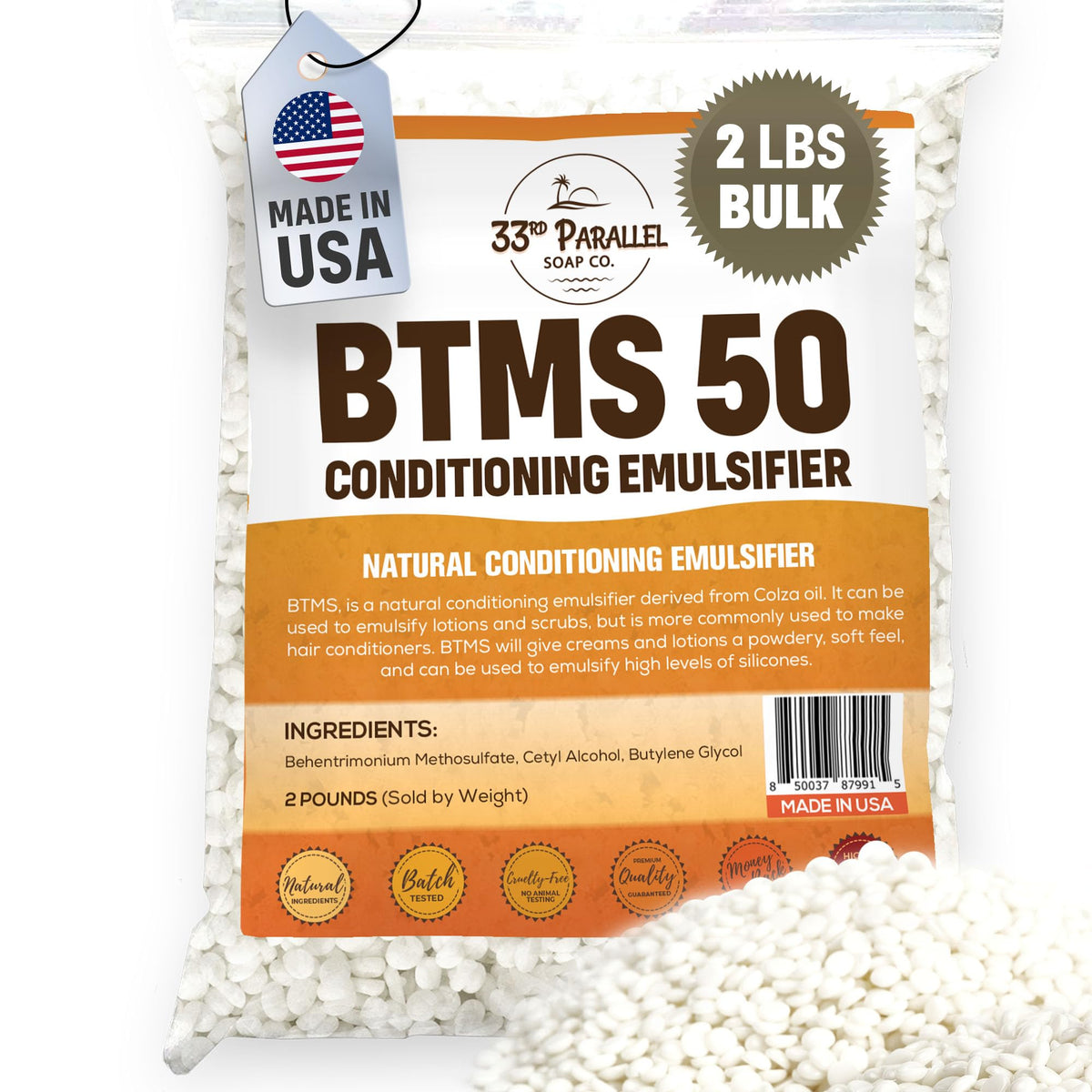33rd PARALLEL BTMS 50 front pouch showing product and branding, supports trusted sourcing