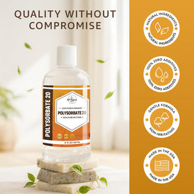 33RD PARALLEL SOAP CO. label close-up highlighting USP-grade purity and ingredient info