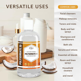 33RD PARALLEL SOAP CO. pouring Polysorbate 20 for easy dosing and precise formulation