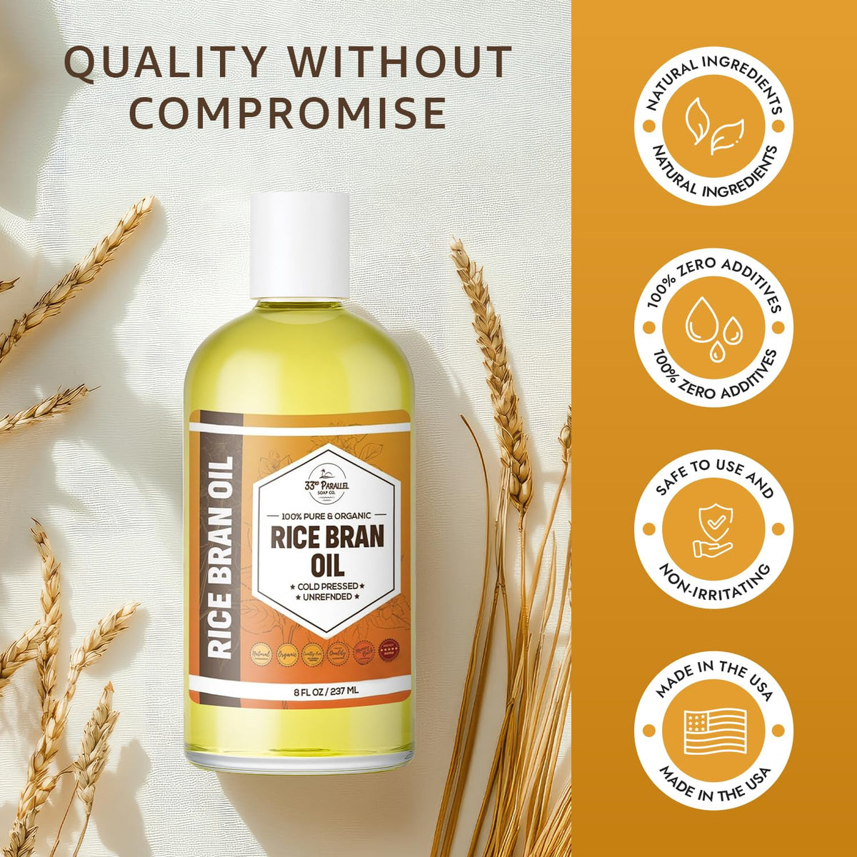33RD PARALLEL SOAP CO. oil among soap ingredients showing compatibility for soap making