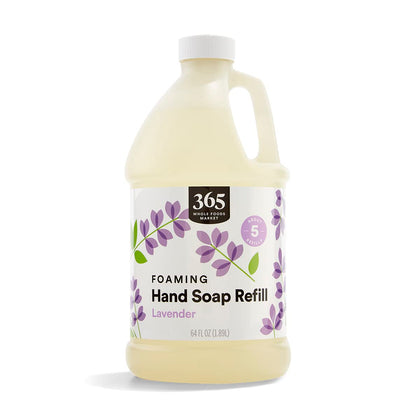 365 by Whole Foods Market refill front packaging showing 64 fl oz label and lavender scent benefit