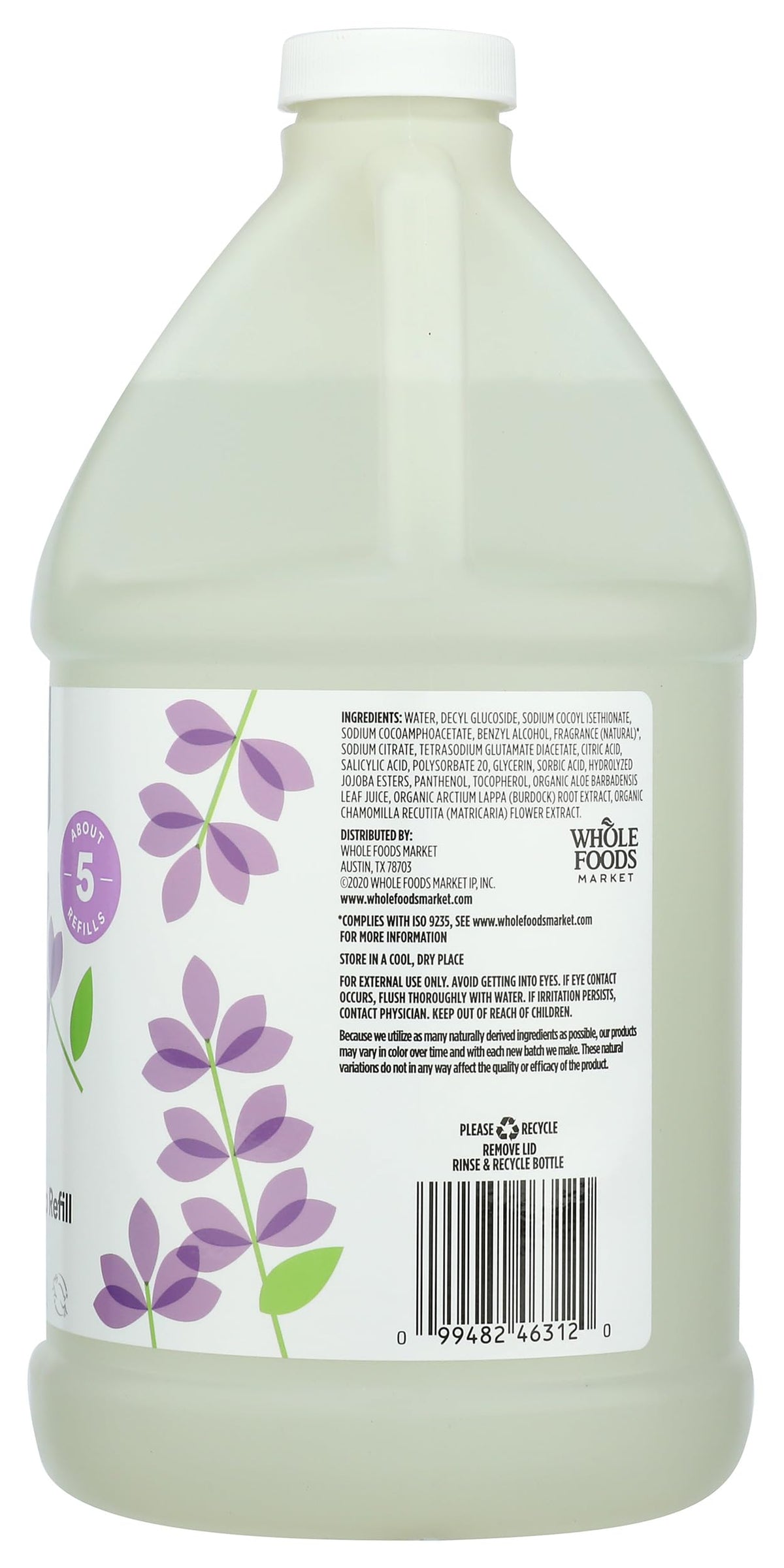 365 by Whole Foods Market refill staged in kitchen bathroom setting highlighting economical refill benefit
