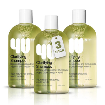 4U by Tia front packaging showing 3-pack and product benefits for clearer scalp