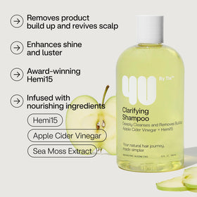 4U by Tia shampoo being poured to show lightweight texture and easy application for oily hair