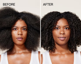 4U by Tia scalp lather on curly hair illustrating deep cleansing without stripping moisture