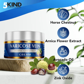 5kind clinical skincare horse chestnut close-up highlighting botanical support