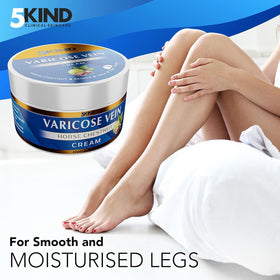 5kind clinical skincare cream being applied to leg to improve appearance