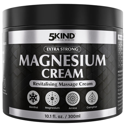5Kind magnesium cream front tube showing clean clinical packaging and product benefit