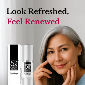5th & Glow on bathroom vanity suggesting daily routine refresh