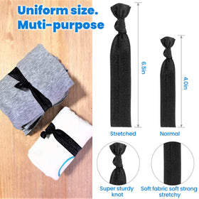 79STYLE hair tie held in hand to show compact size and stretch