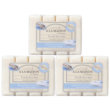 A LA MAISON front packaging showing twelve bars and coastal branding for gifting