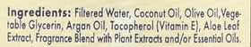 A LA MAISON ingredients label detail highlighting plant-based, natural formulation