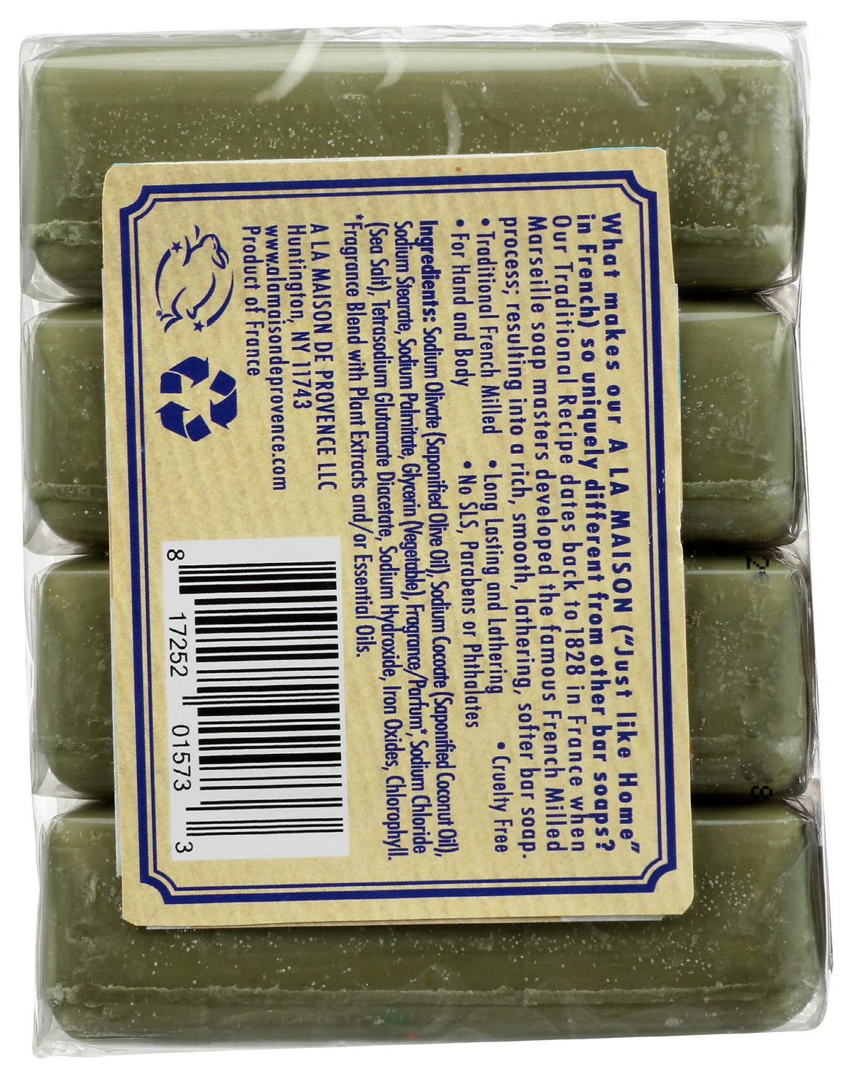 A LA MAISON bar creating rich lather to show moisturized cleansing