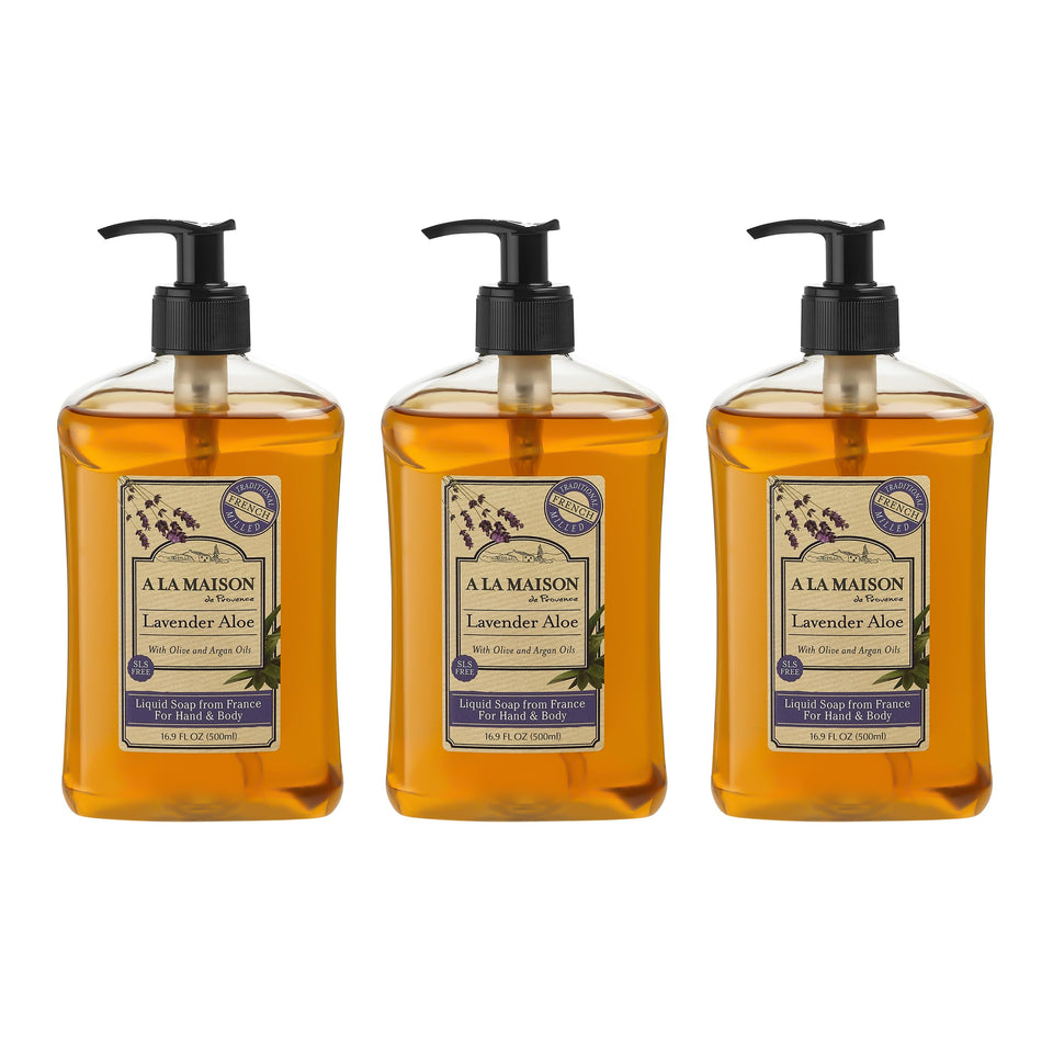 A LA MAISON front packaging showing bottle and lavender scent, conveys French-made quality
