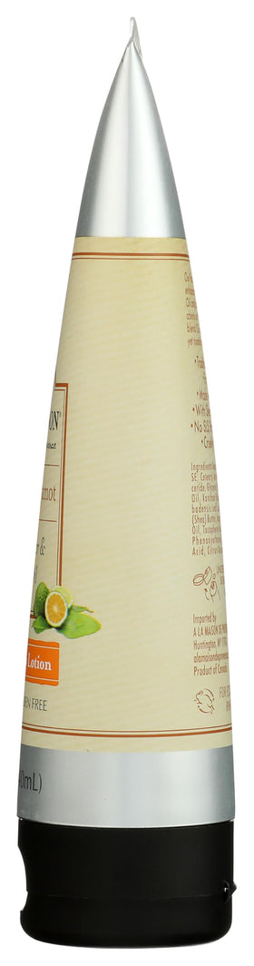 A LA MAISON bottle on bathroom shelf lifestyle suggesting travel-ready convenience