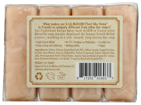 A LA MAISON soap surface close-up highlighting smooth triple-milled texture