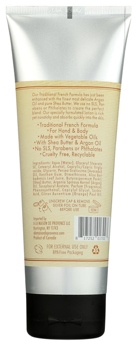 A LA MAISON lotion texture closeup highlighting smooth, fast-absorbing formula