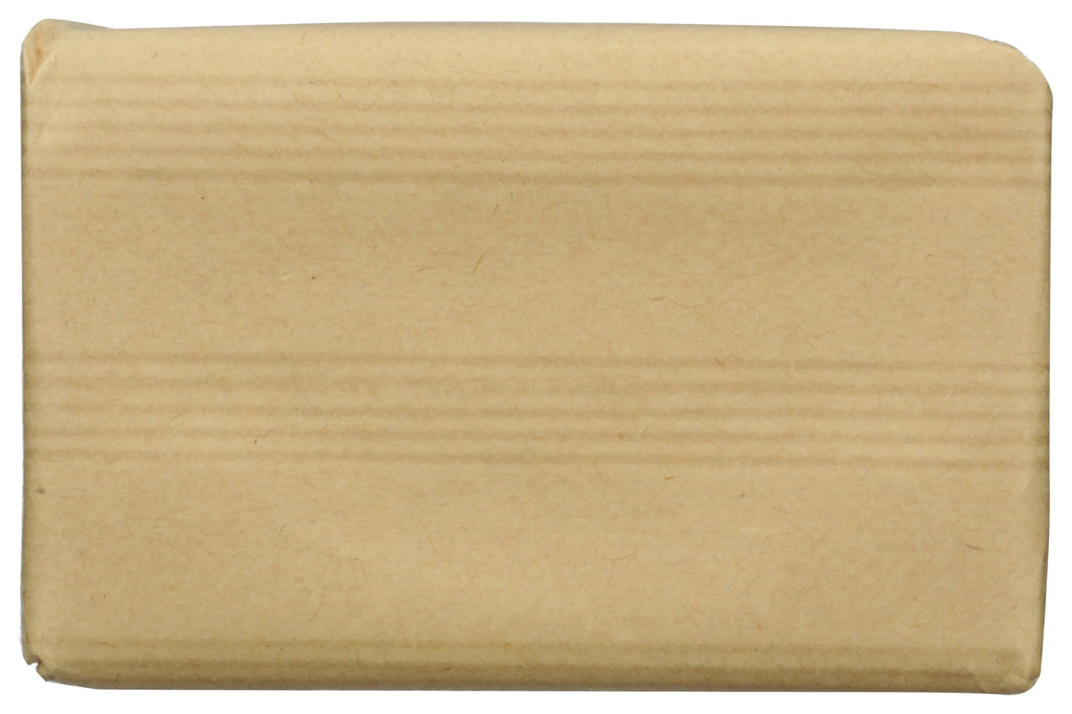 A LA MAISON close-up of triple-milled soap texture highlighting creamy consistency