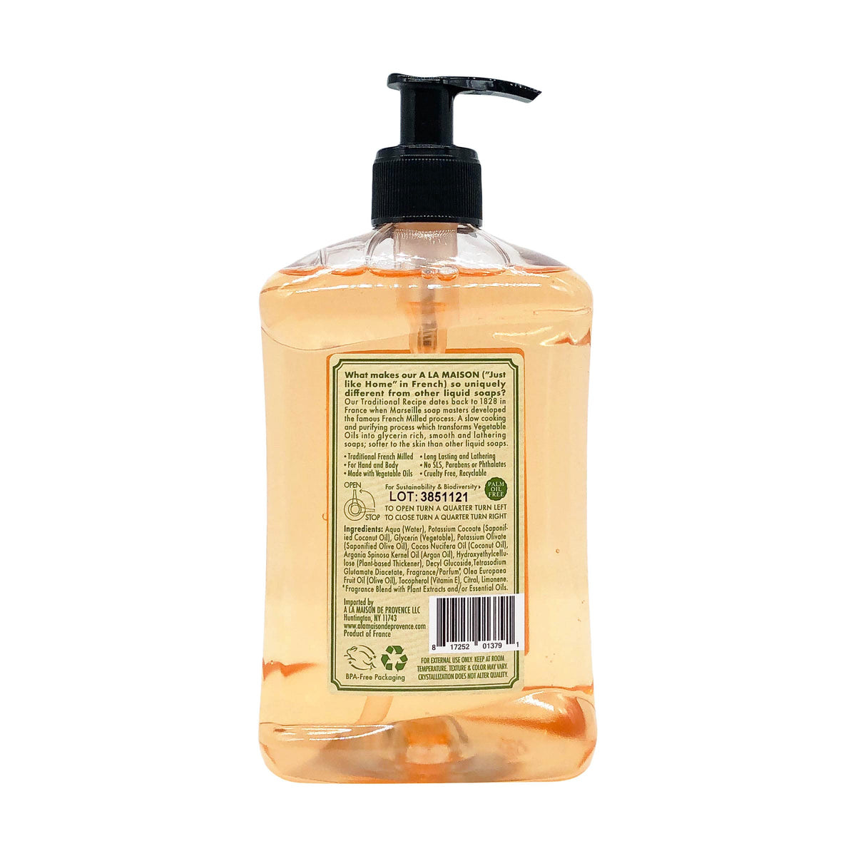 A LA MAISON creamy lather texture demonstrating moisturizing foam benefit