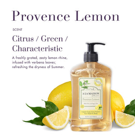 A LA MAISON pump dispensing creamy foam, demonstrates moisturizing lather benefit