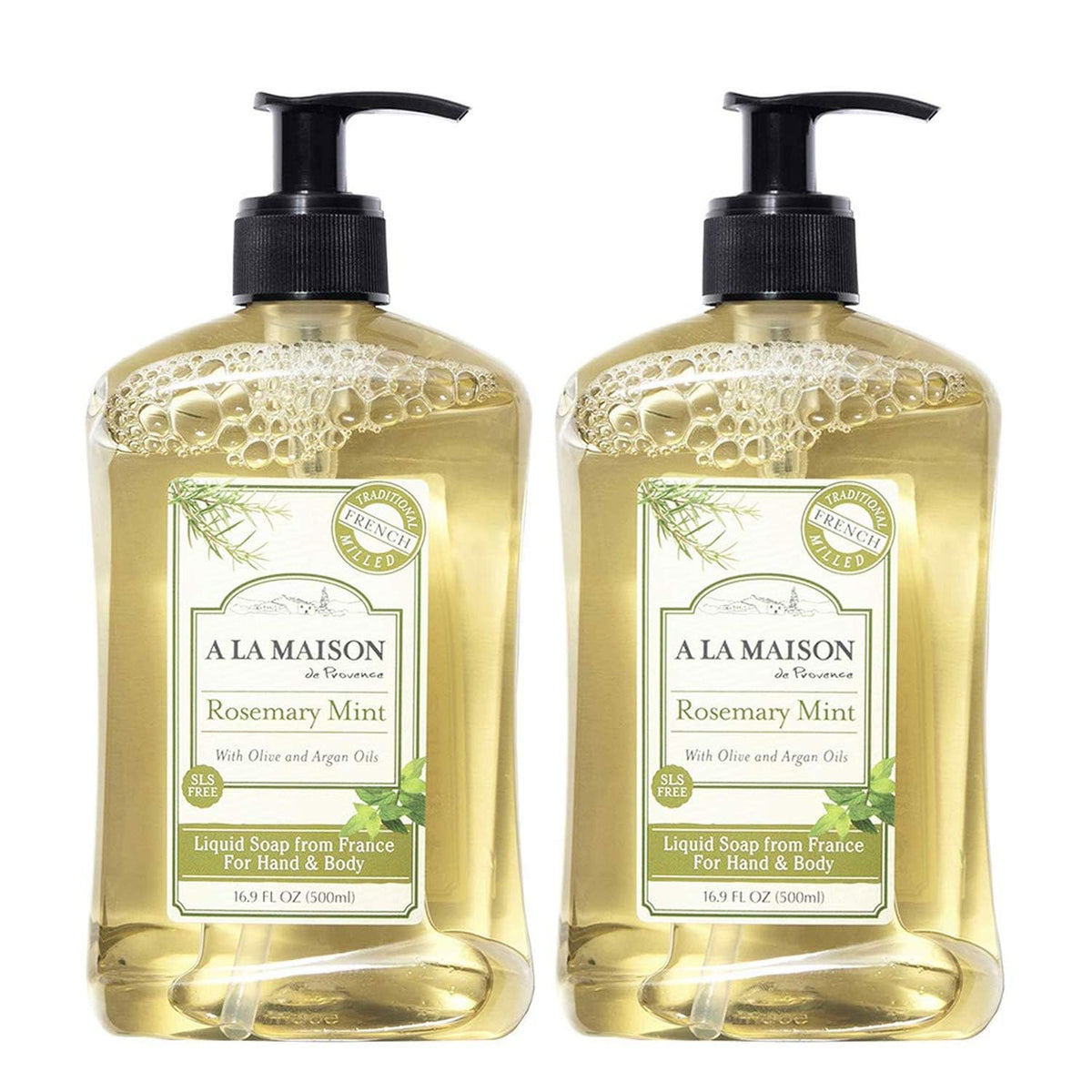 A LA MAISON front packaging showing rosemary mint scent and benefits