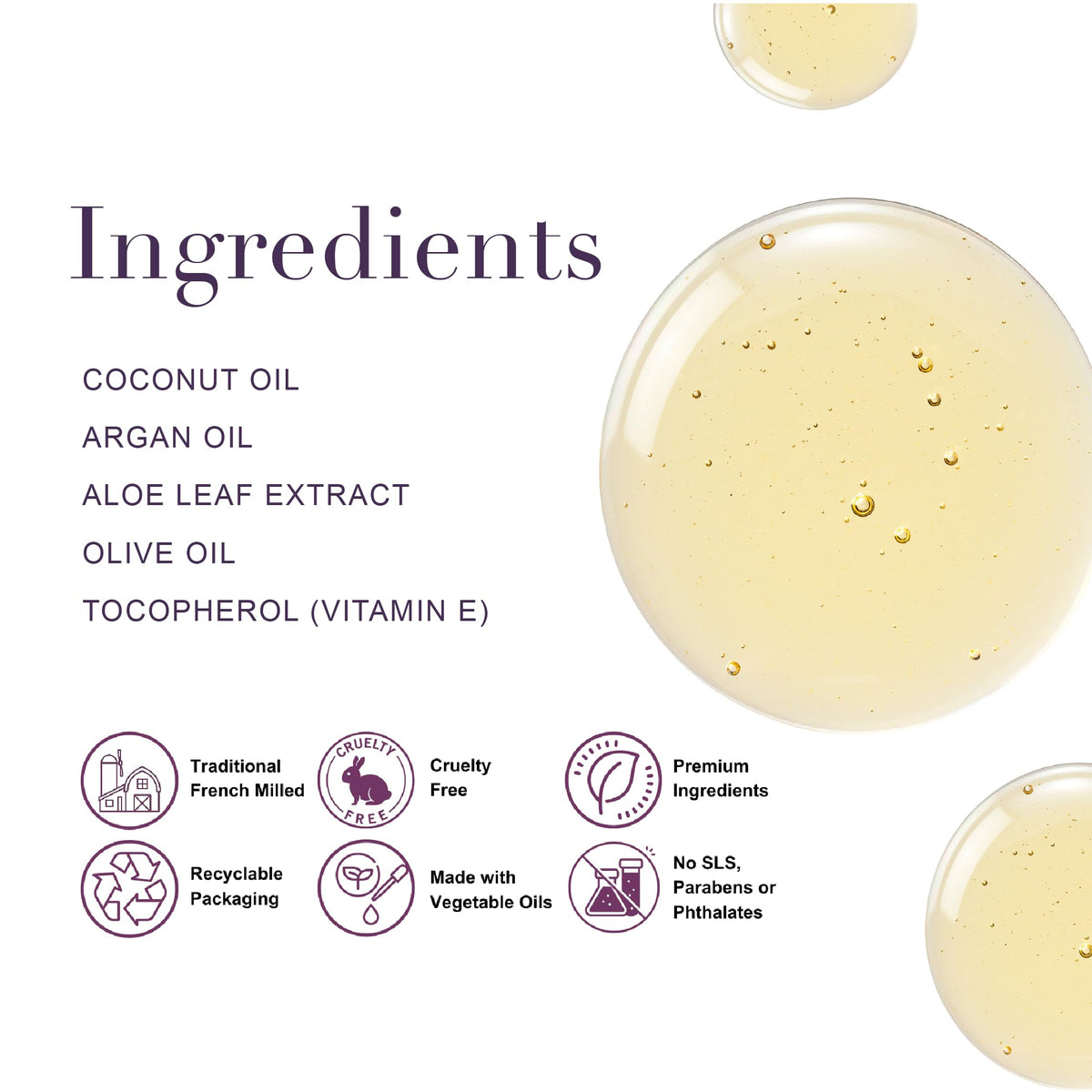 A LA MAISON creamy lather closeup demonstrating moisturizing foam and gentle cleansing