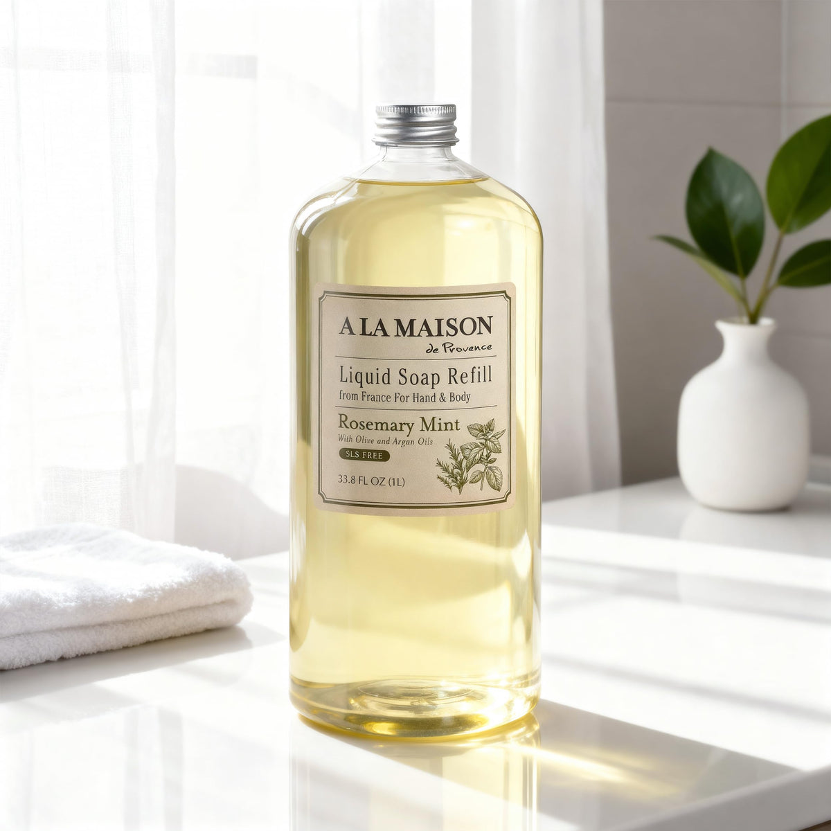 A LA MAISON close-up foam texture demonstrating gentle cleansing and lather