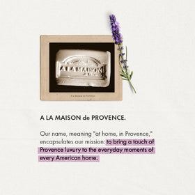 A LA MAISON bar on bathroom sink showcasing everyday use and softening effect
