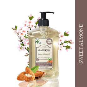 A LA MAISON creamy lather close-up showing gentle moisturizing effect