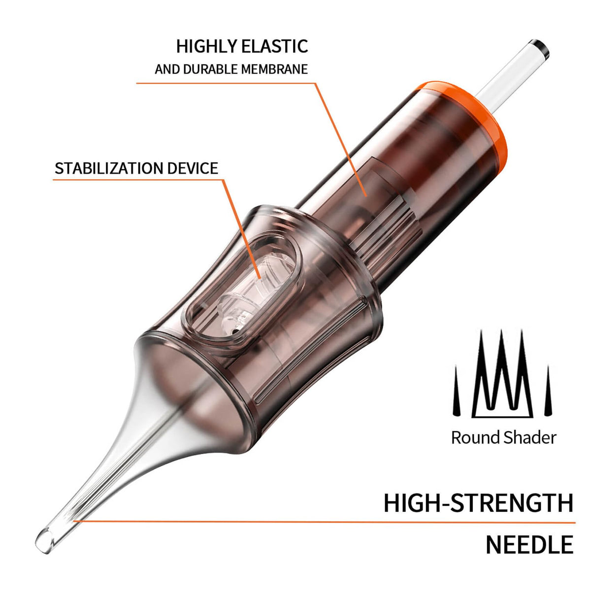 A-minusone close-up of stainless-steel needles highlighting precision and durability