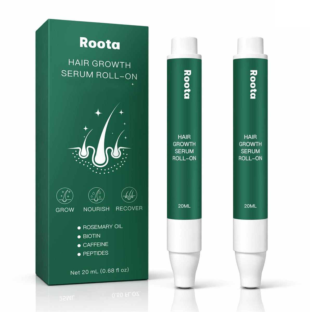 Aacnre Roota front packaging showing product bottle and label, clear benefit of portability