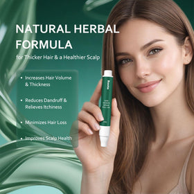 Aacnre Roota being applied to scalp demonstrating targeted nourishment and refreshment