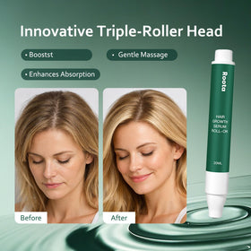 Aacnre Roota serum texture drop on fingertip highlighting lightweight, non-greasy feel