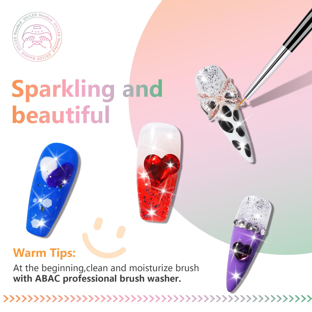 ABAC stamping in action delivering crisp nail art transfer benefit