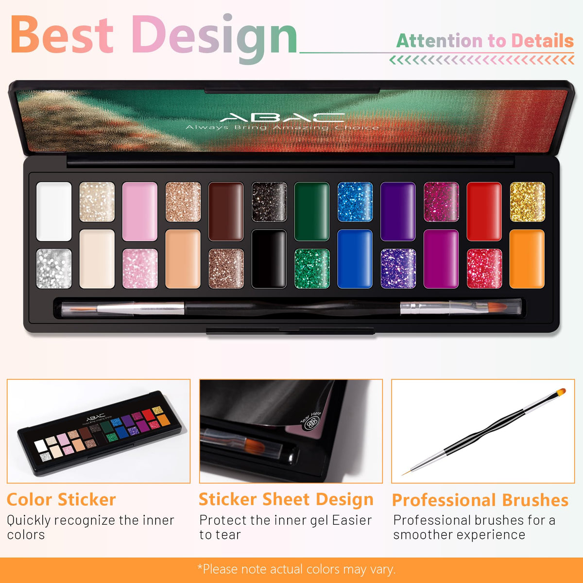 ABAC creamy gel texture swipe illustrating high-pigment coverage benefit