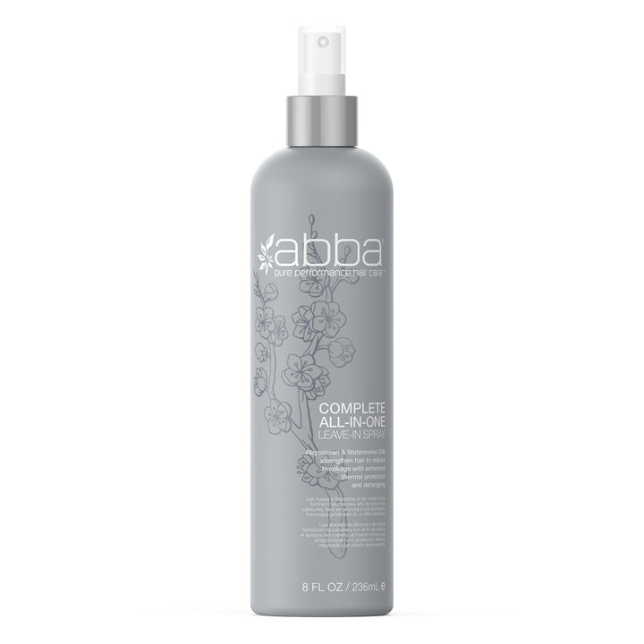 ABBA front bottle of Complete AllinOne Leave‑In Spray showing label and size
