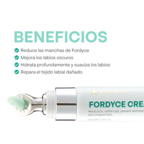 ABERA cream applied to lips demonstrating targeted spot and hydration care