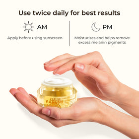 ABERA conceptual before-and-after image suggesting improved tone with use benefit