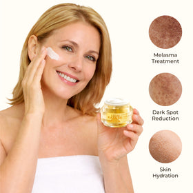 ABERA cream texture close-up showing lightweight finish and hydrating feel