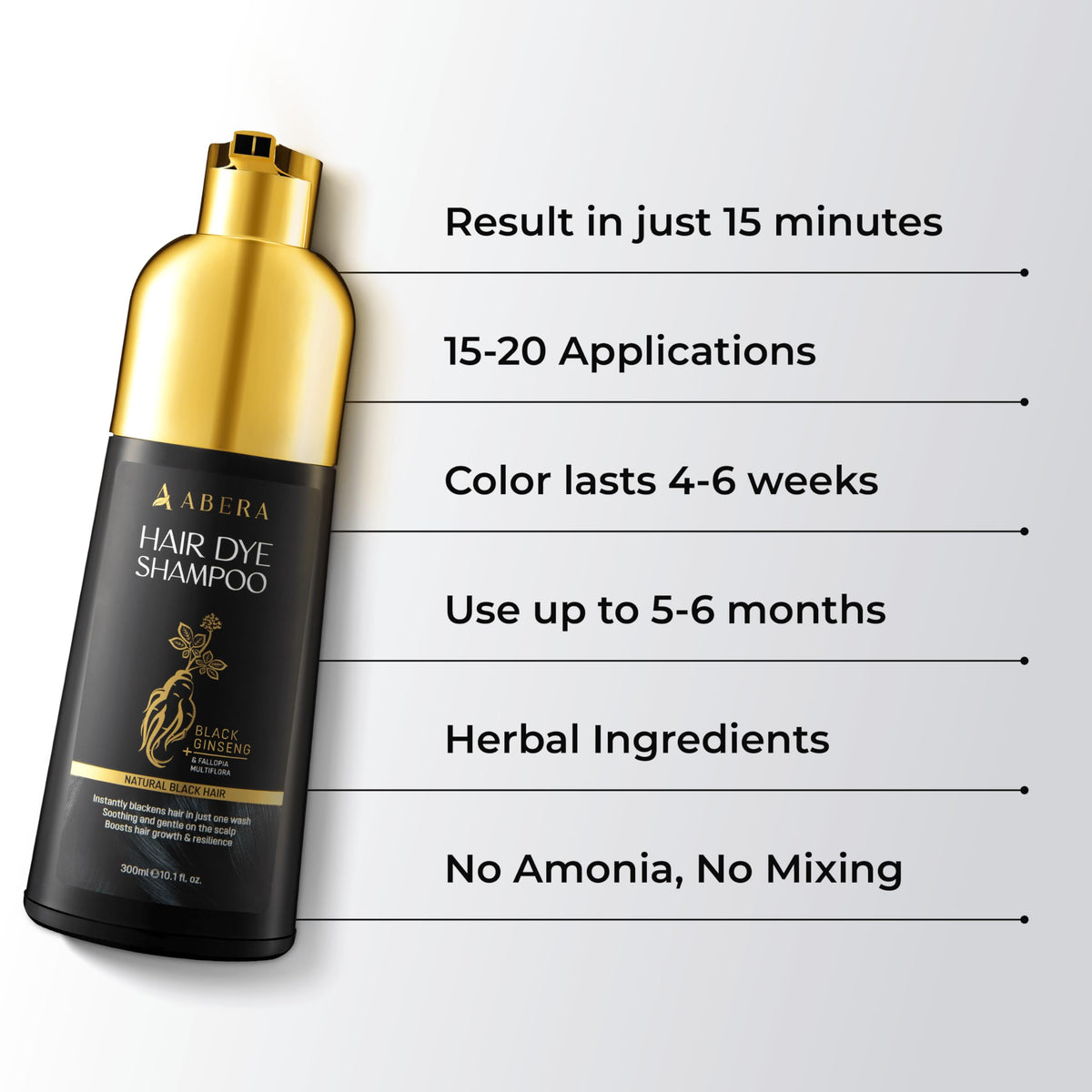 ABERA shampoo foam texture demonstrating easy lather and even pigment spread