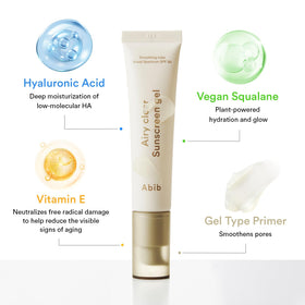 Abib gel being applied on hand demonstrating quick absorption