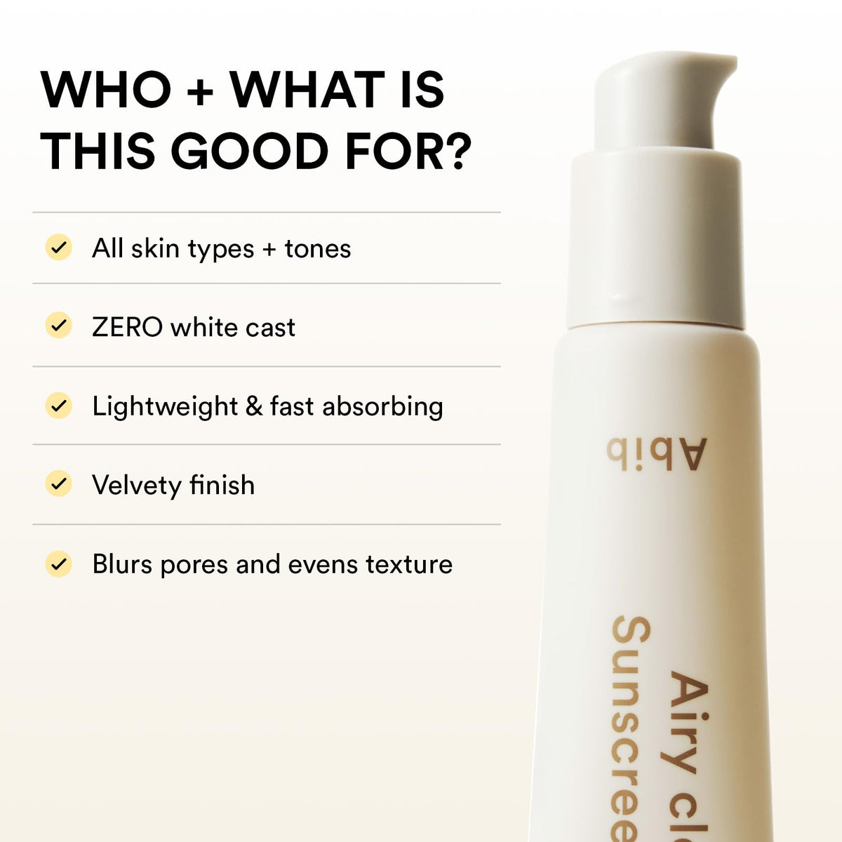 Abib sunscreen tube in a bag for on-the-go sun protection
