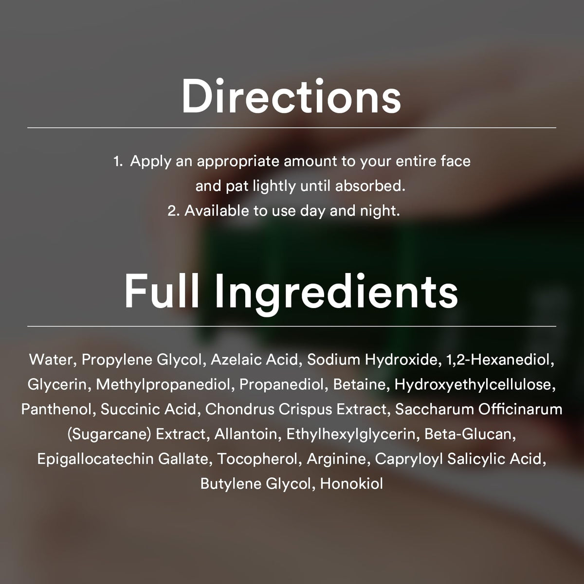 Abib clear spot serum applied on hand showing lightweight, non-sticky finish