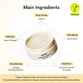 Abib creamy eye formula swatched on finger for silky hydration benefit